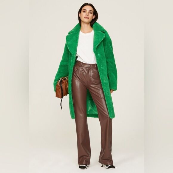 A.L.C Freddie Faux Leather Pant In Brown NWT MSRP $395 - Picture 1 of 8
